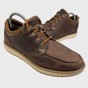 L.L.Bean Mens sz 13 Stonington Moc Toe Water-Resistant Leather Boots Shoes Brown